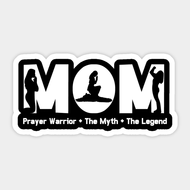 MOM Prayer Warrior Design Sticker by Creative Expression By Corine